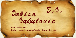 Dabiša Vakulović vizit kartica